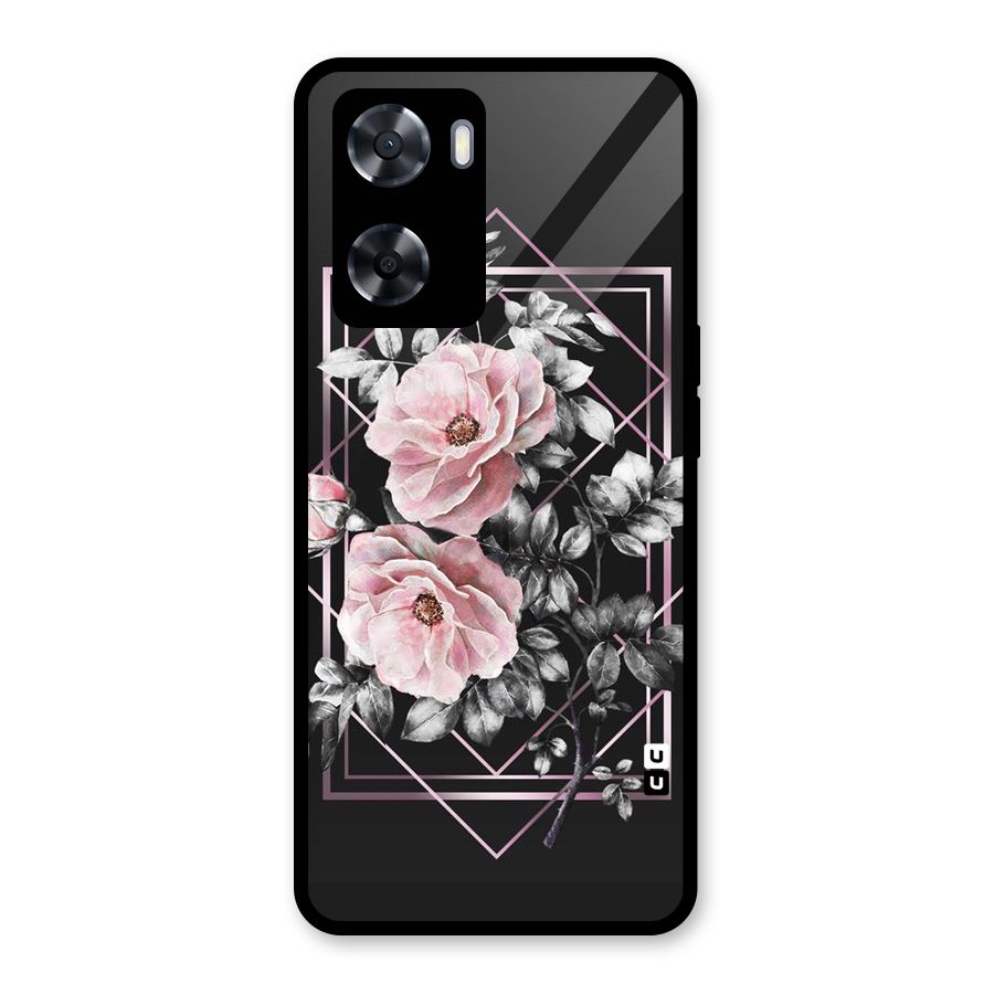 Beguilling Pink Floral Glass Back Case for Oppo A57 2022