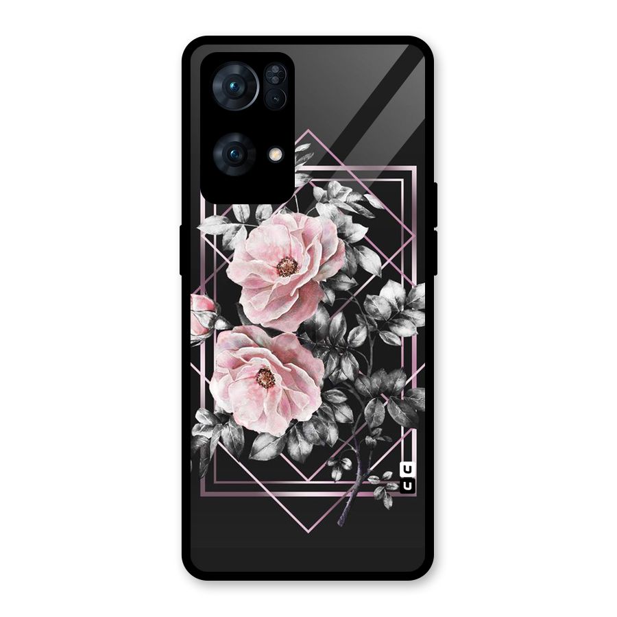 Beguilling Pink Floral Glass Back Case for Oppo Reno7 Pro 5G