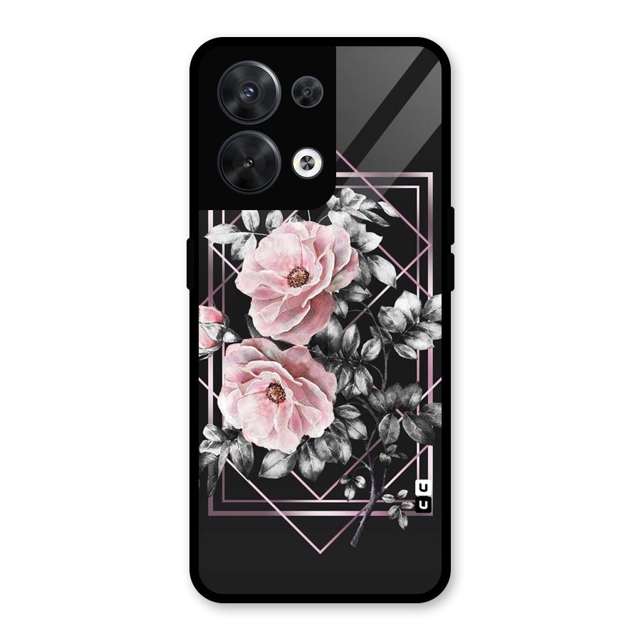 Beguilling Pink Floral Glass Back Case for Oppo Reno8 5G