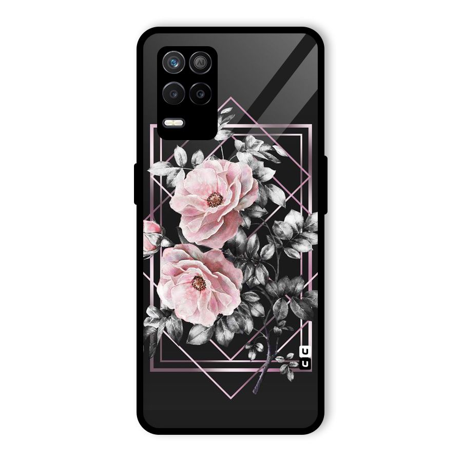 Beguilling Pink Floral Glass Back Case for Realme 9 5G