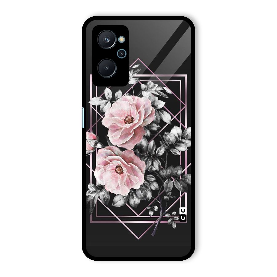 Beguilling Pink Floral Glass Back Case for Realme 9i