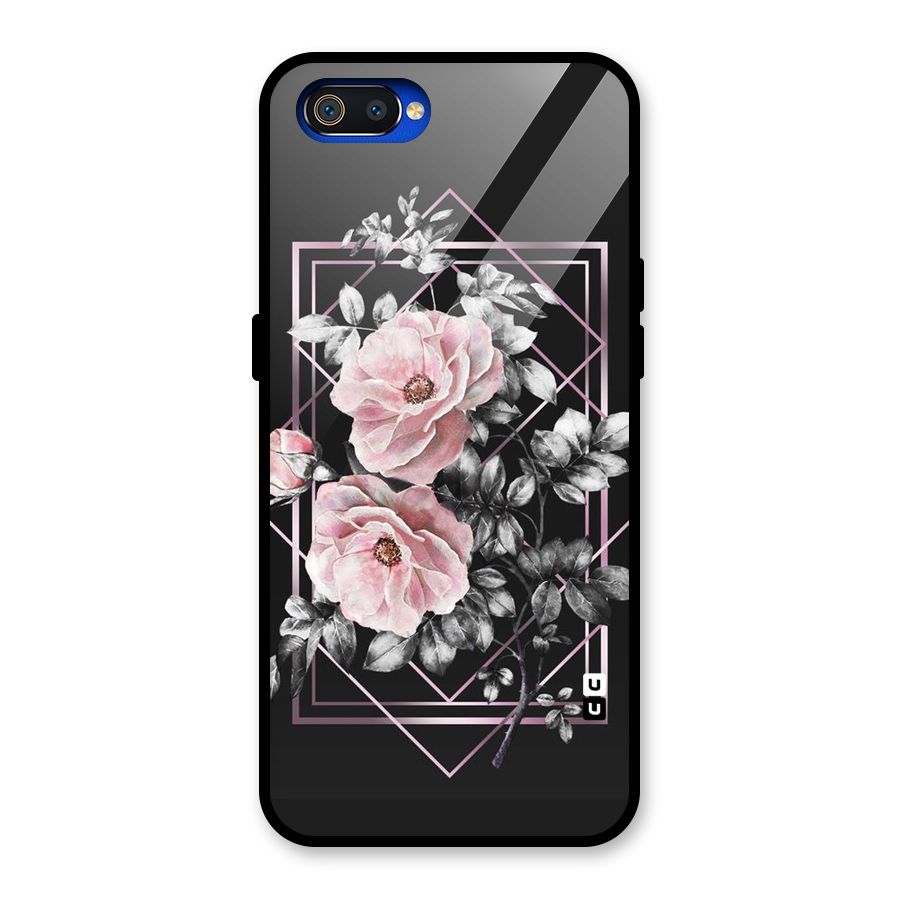 Beguilling Pink Floral Glass Back Case for Realme C2