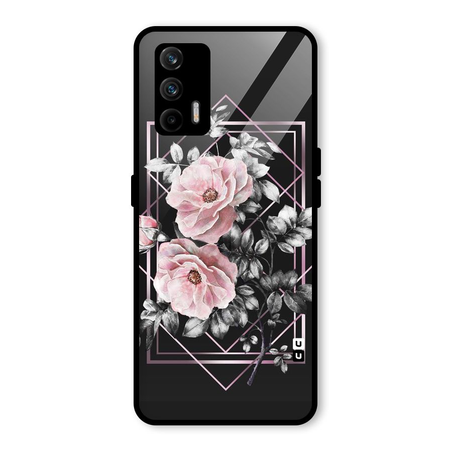 Beguilling Pink Floral Glass Back Case for Realme GT 5G