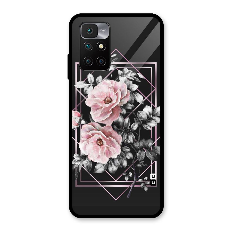 Beguilling Pink Floral Glass Back Case for Redmi 10 Prime