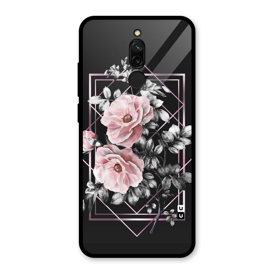 Beguilling Pink Floral Glass Back Case for Redmi 8