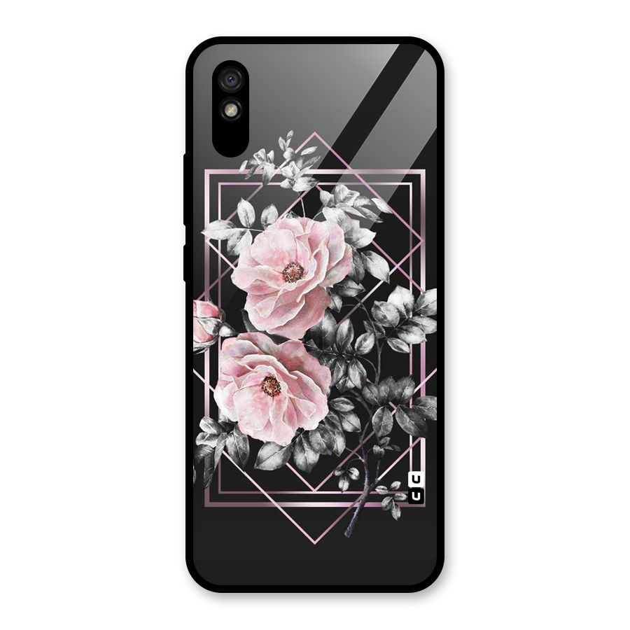 Beguilling Pink Floral Glass Back Case for Redmi 9A