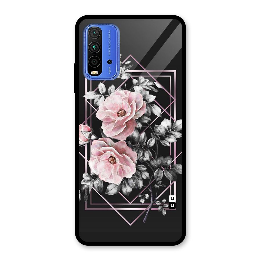 Beguilling Pink Floral Glass Back Case for Redmi 9 Power