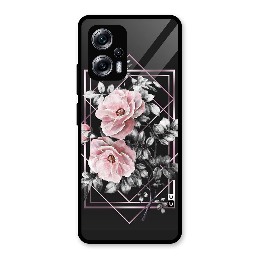 Beguilling Pink Floral Glass Back Case for Redmi K50i