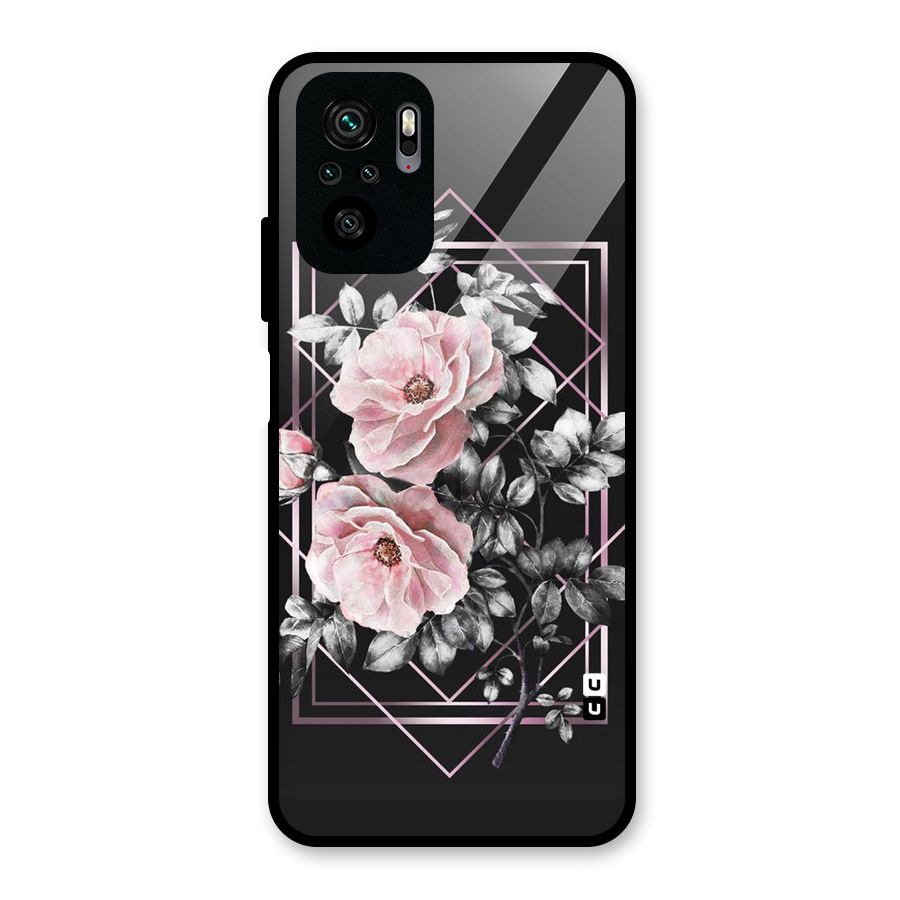 Beguilling Pink Floral Glass Back Case for Redmi Note 10S