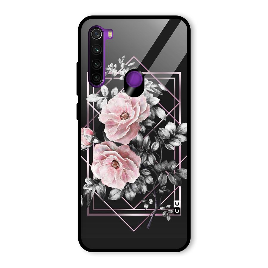 Beguilling Pink Floral Glass Back Case for Redmi Note 8