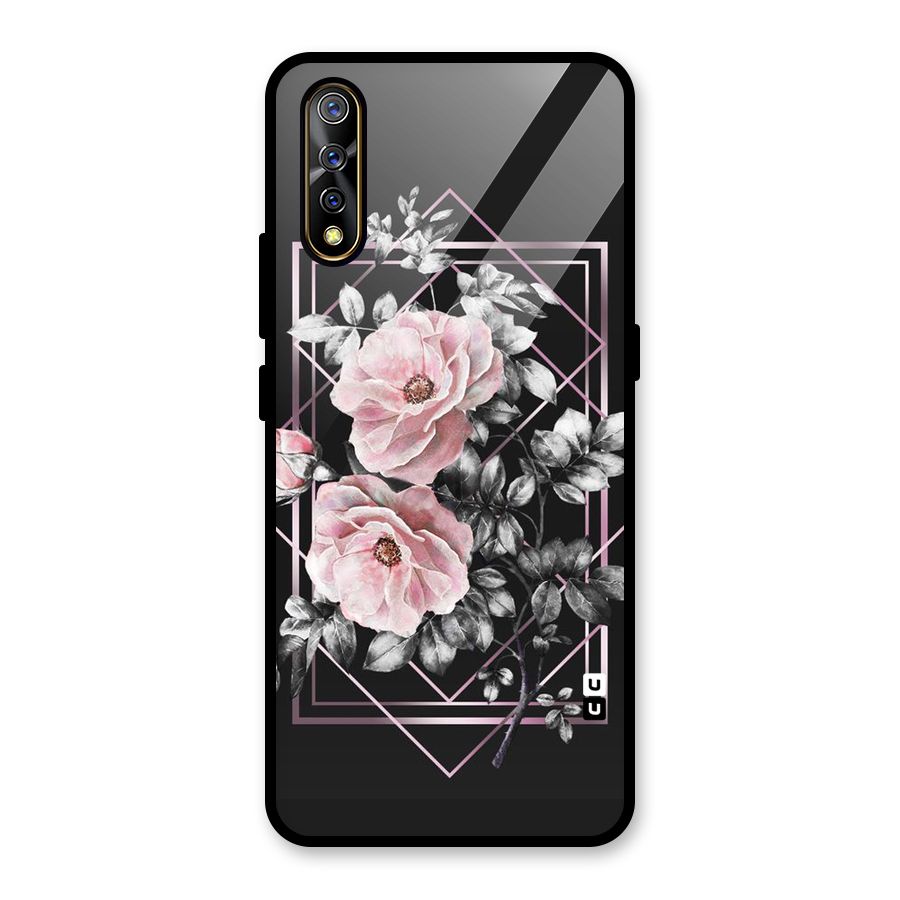 Beguilling Pink Floral Glass Back Case for Vivo S1