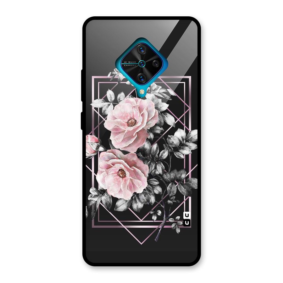 Beguilling Pink Floral Glass Back Case for Vivo S1 Pro