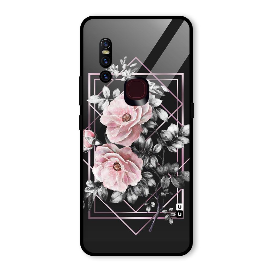 Beguilling Pink Floral Glass Back Case for Vivo V15