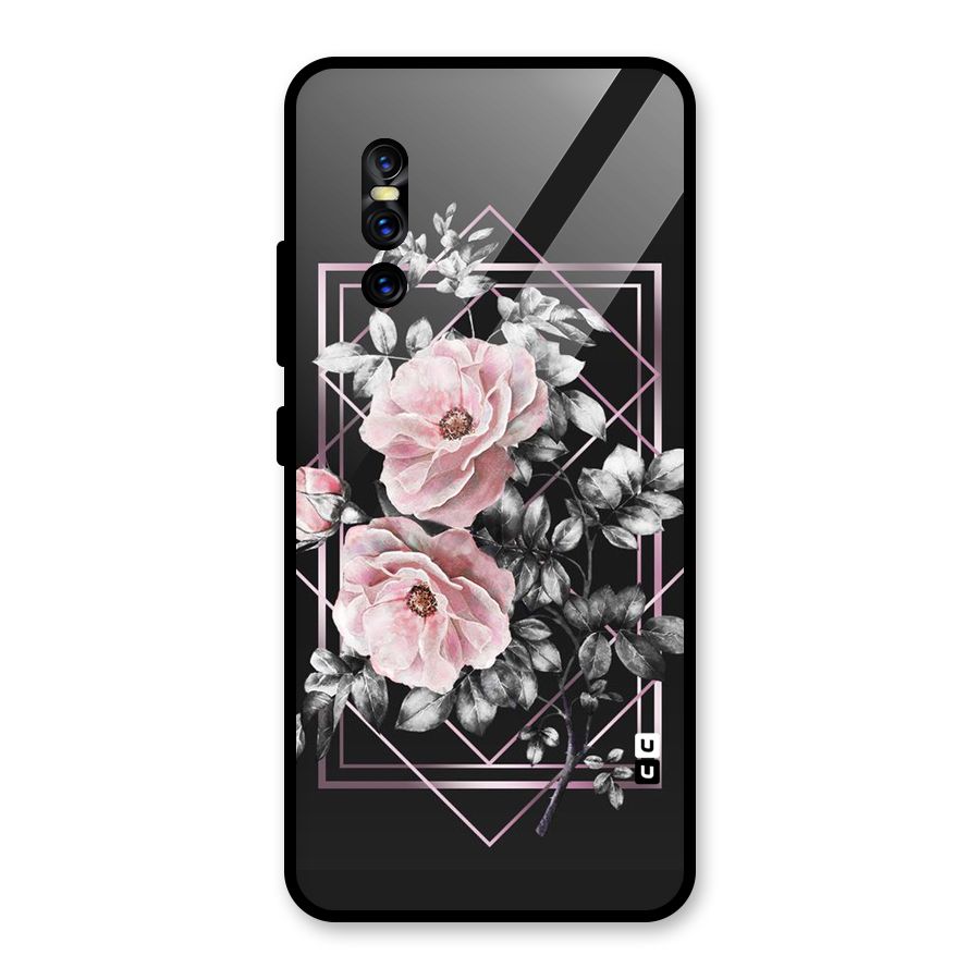 Beguilling Pink Floral Glass Back Case for Vivo V15 Pro