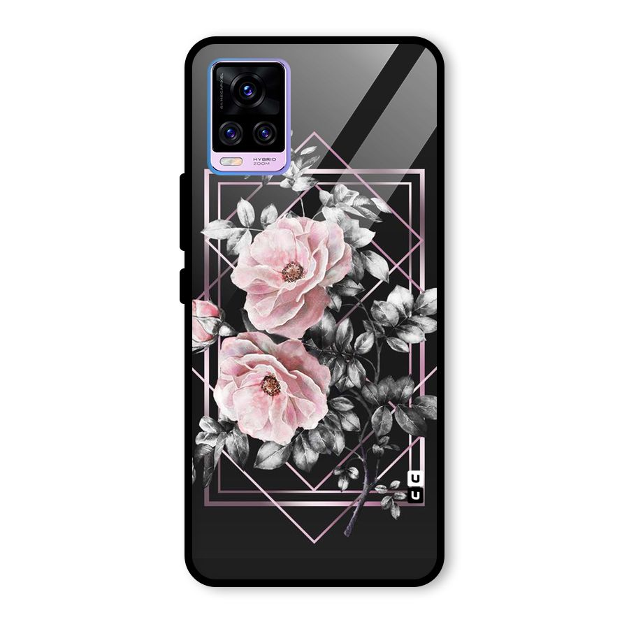 Beguilling Pink Floral Glass Back Case for Vivo V20 Pro