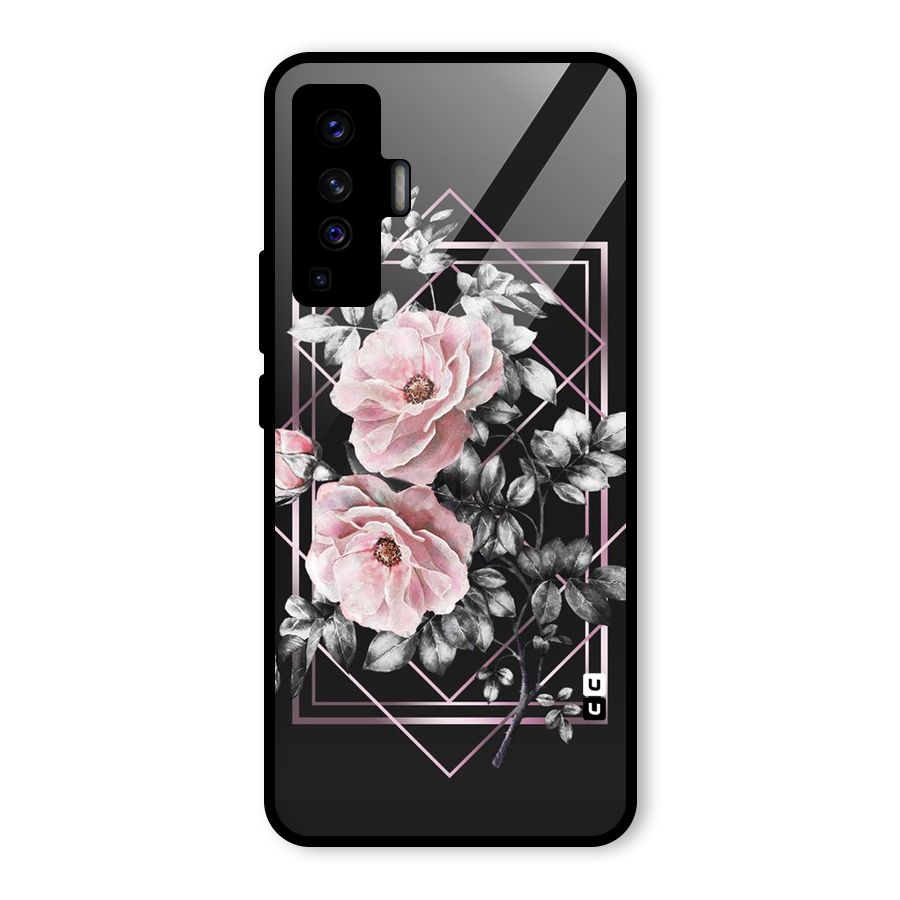 Beguilling Pink Floral Glass Back Case for Vivo X50