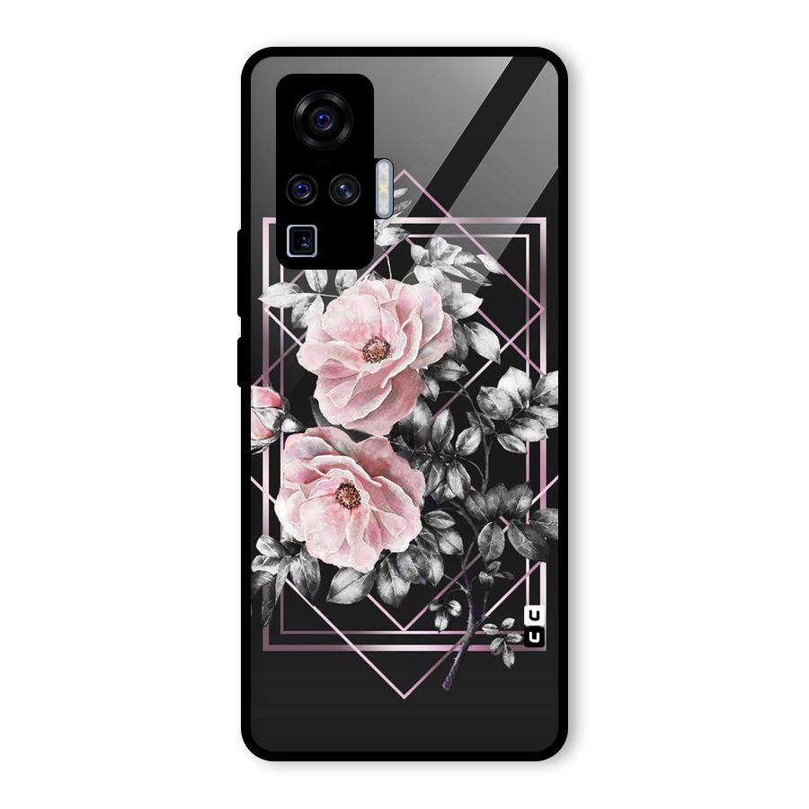 Beguilling Pink Floral Glass Back Case for Vivo X50 Pro