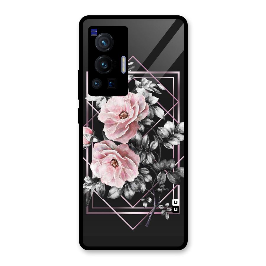 Beguilling Pink Floral Glass Back Case for Vivo X70 Pro