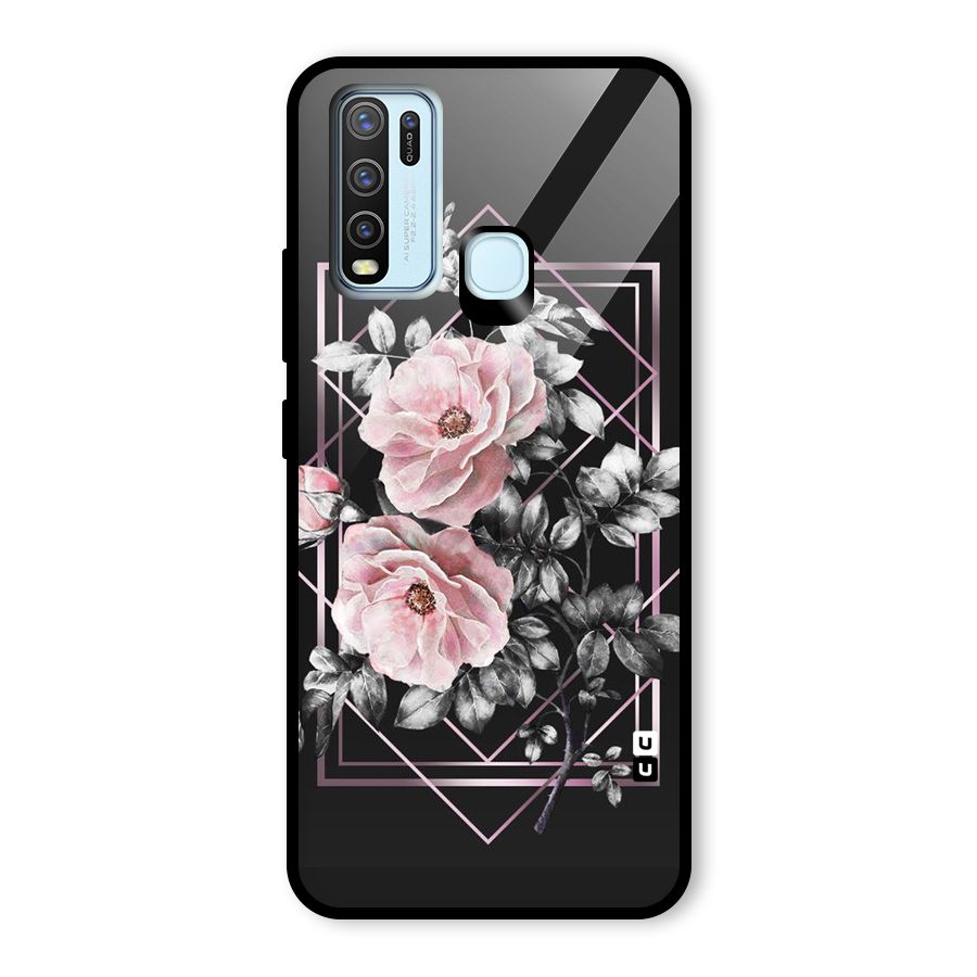 Beguilling Pink Floral Glass Back Case for Vivo Y50