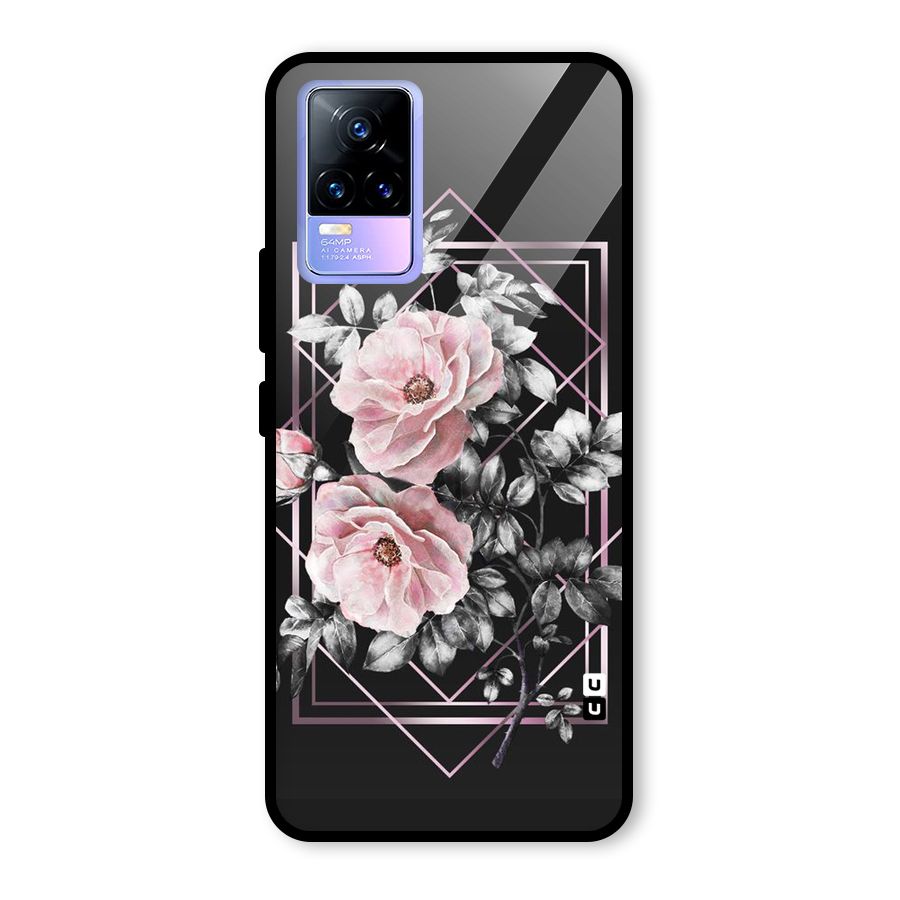 Beguilling Pink Floral Glass Back Case for Vivo Y73