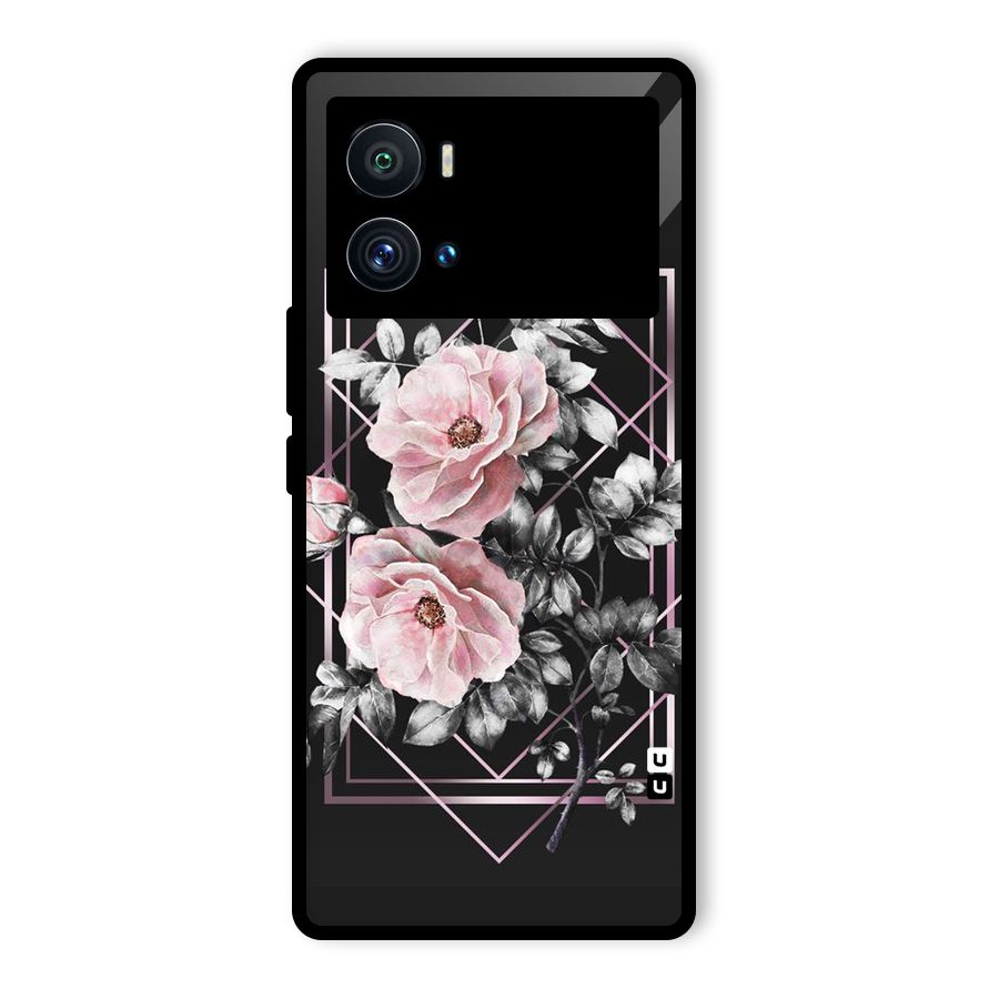Beguilling Pink Floral Glass Back Case for Vivo iQOO 9 Pro