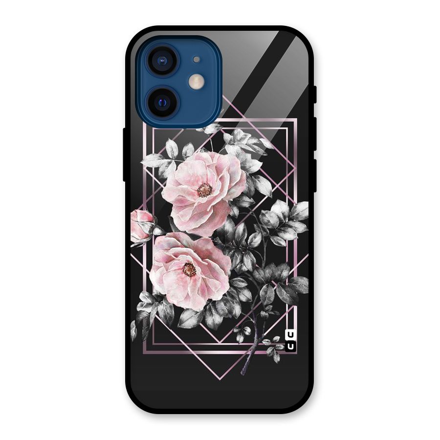 Beguilling Pink Floral Glass Back Case for iPhone 12 Mini