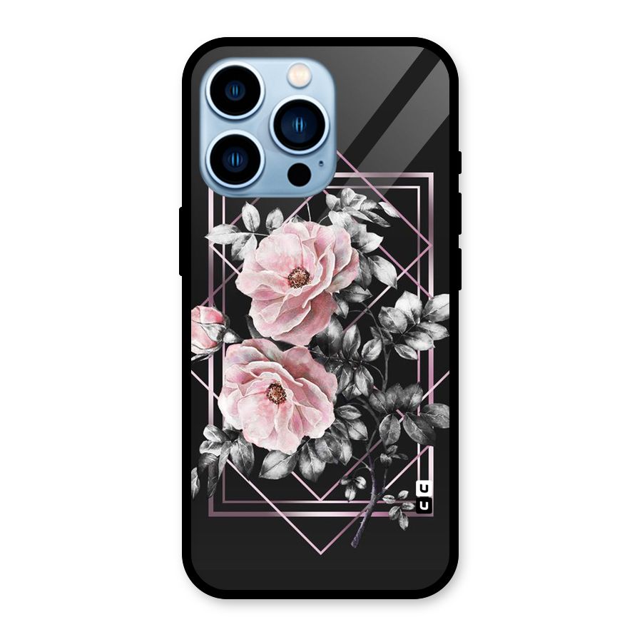 Beguilling Pink Floral Glass Back Case for iPhone 13 Pro