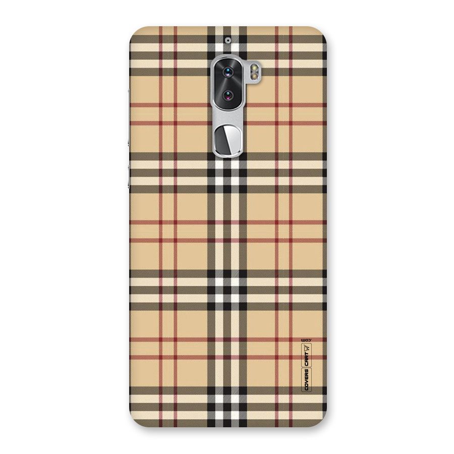 Beige Check Back Case for Coolpad Cool 1