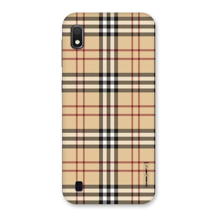 Beige Check Back Case for Galaxy A10
