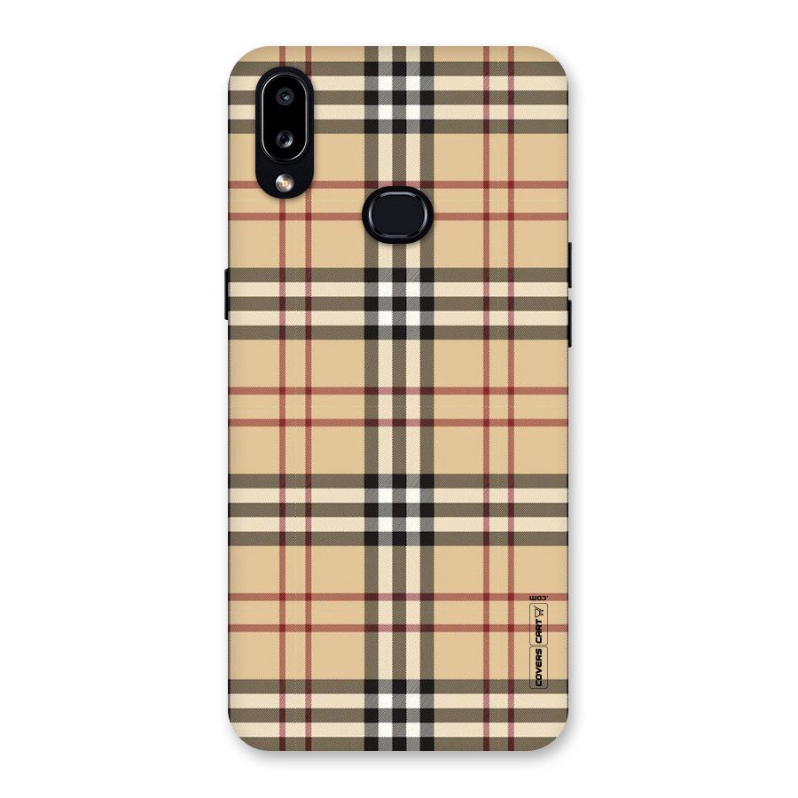 Beige Check Back Case for Galaxy A10s