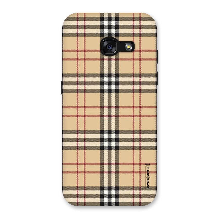Beige Check Back Case for Galaxy A3 (2017)