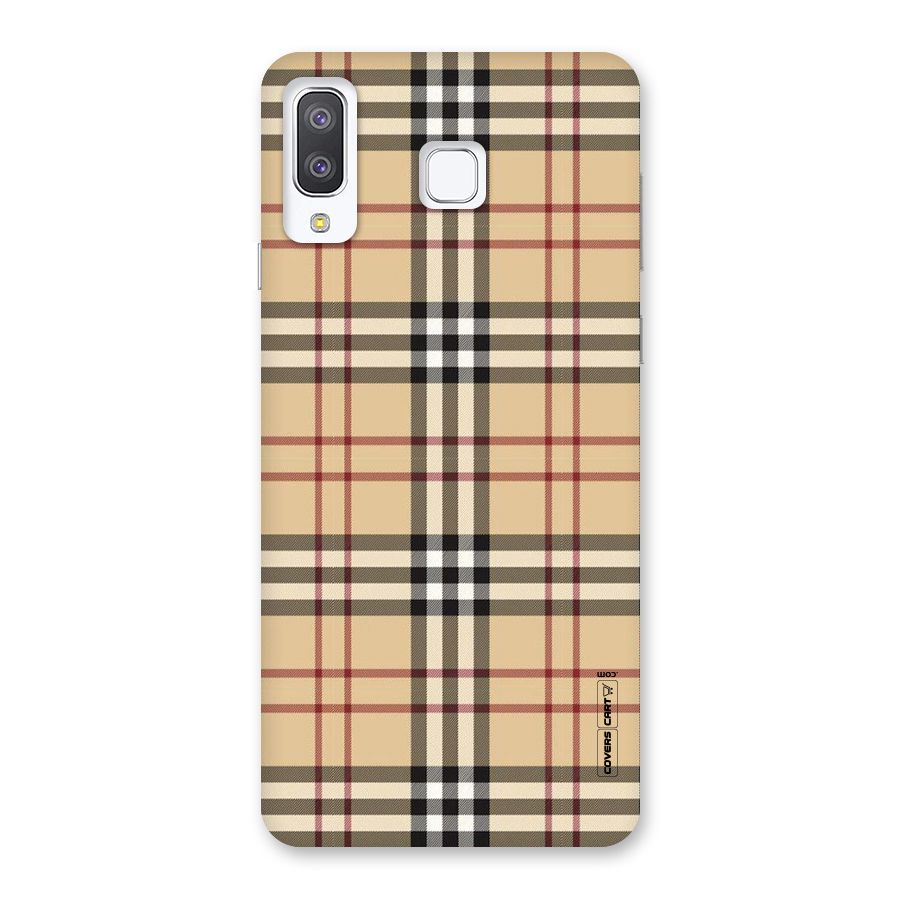 Beige Check Back Case for Galaxy A8 Star