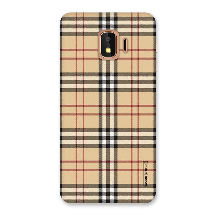 Beige Check Back Case for Galaxy J2 Core