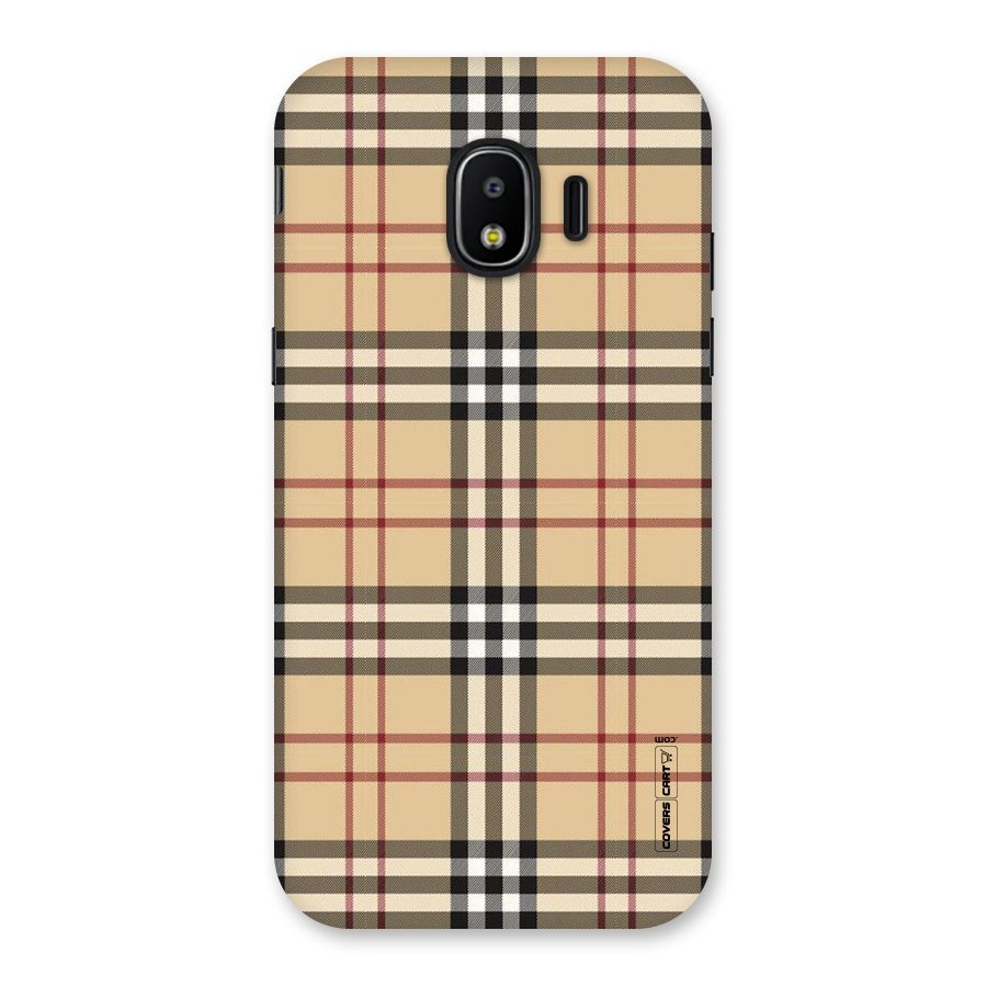 Beige Check Back Case for Galaxy J2 Pro 2018