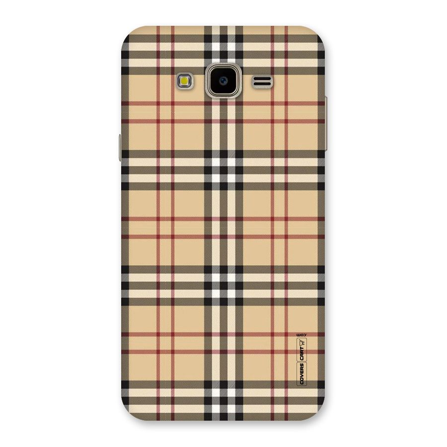 Beige Check Back Case for Galaxy J7 Nxt