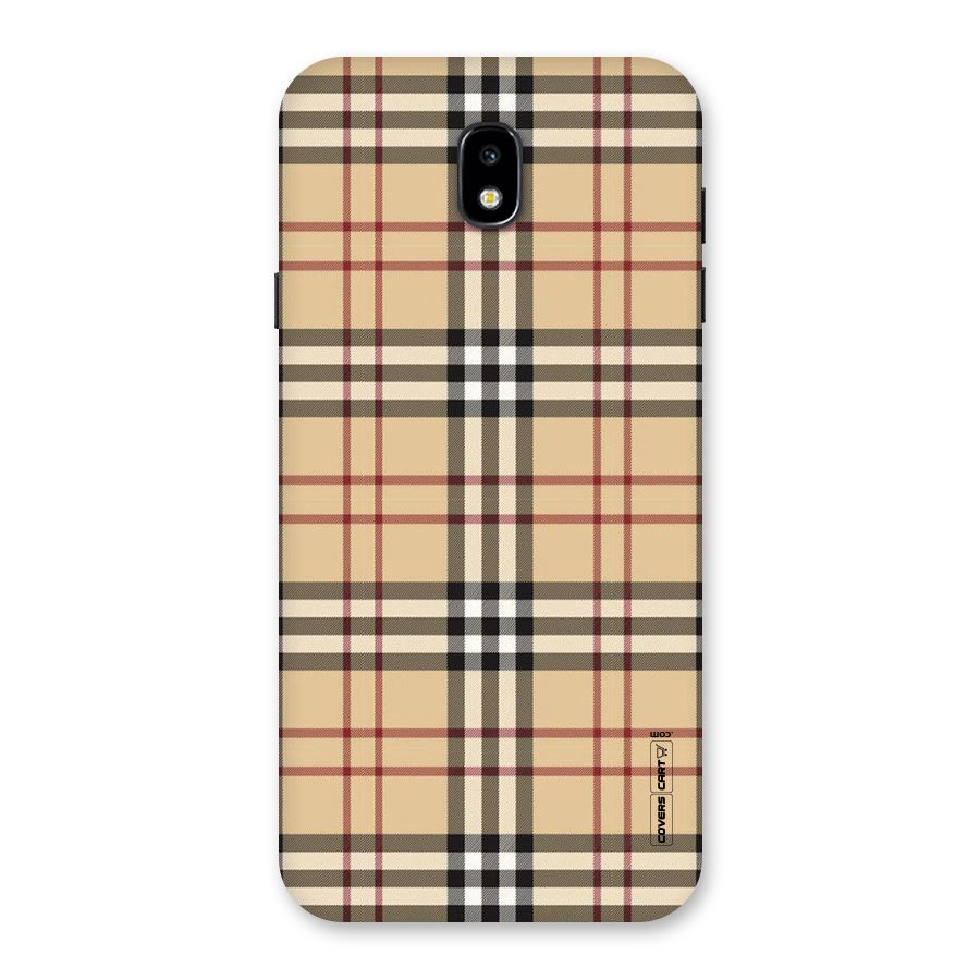 Beige Check Back Case for Galaxy J7 Pro