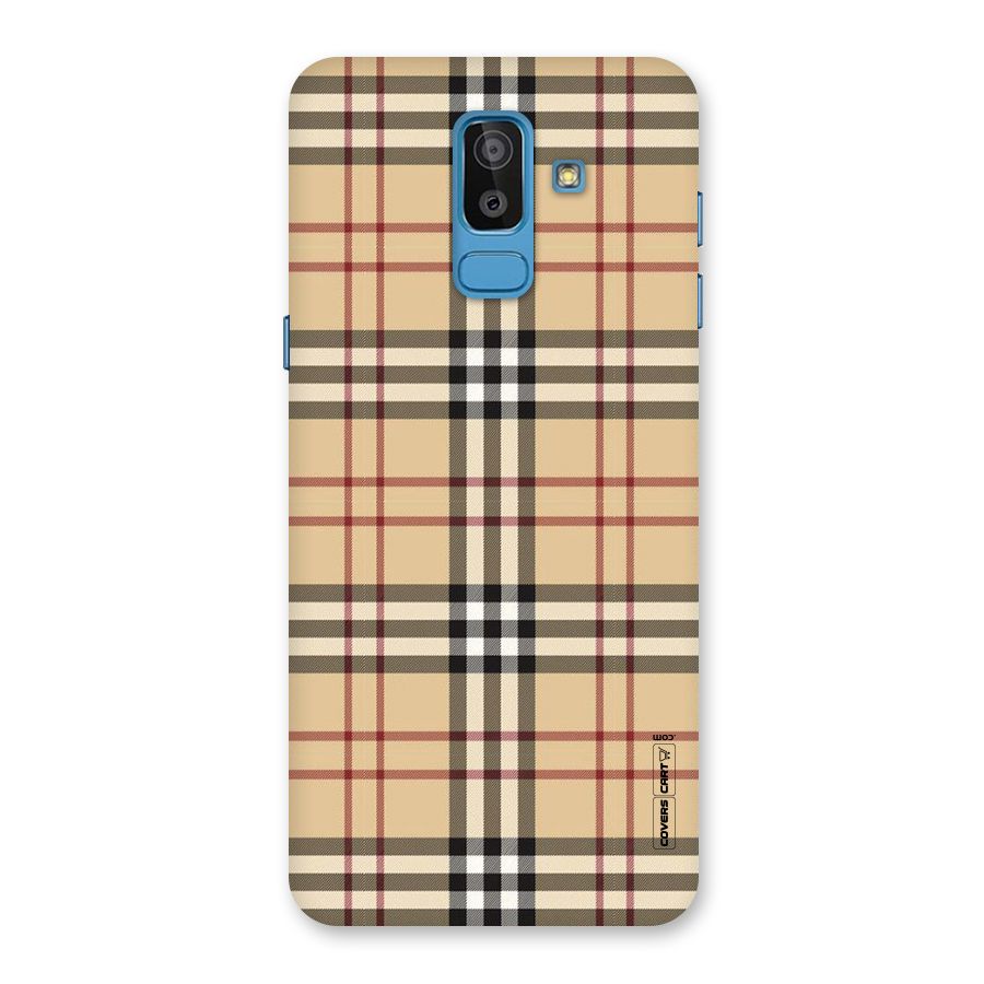 Beige Check Back Case for Galaxy J8