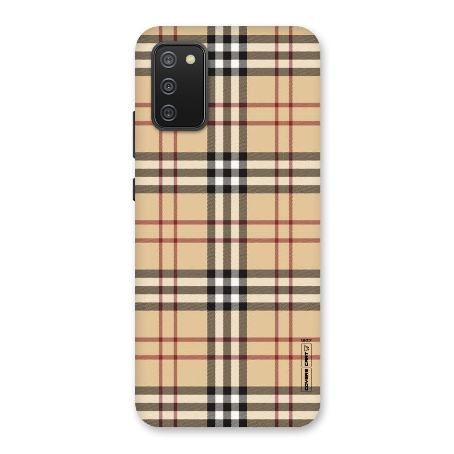Beige Check Back Case for Galaxy M02s