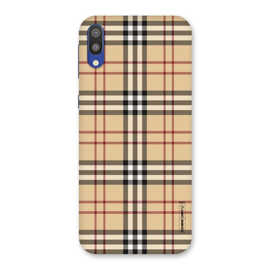 Beige Check Back Case for Galaxy M10