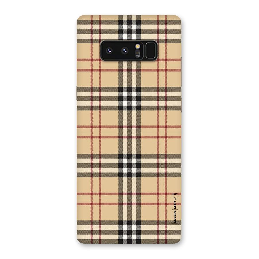 Beige Check Back Case for Galaxy Note 8