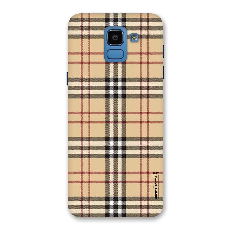 Beige Check Back Case for Galaxy On6