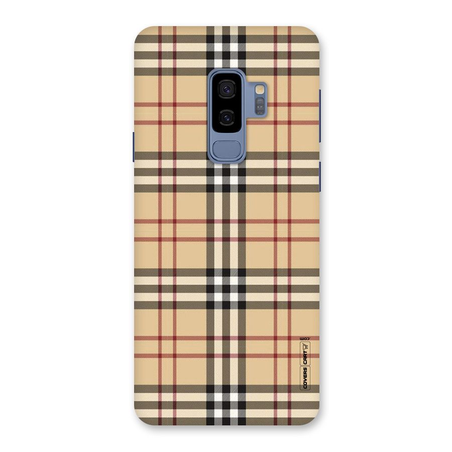 Beige Check Back Case for Galaxy S9 Plus