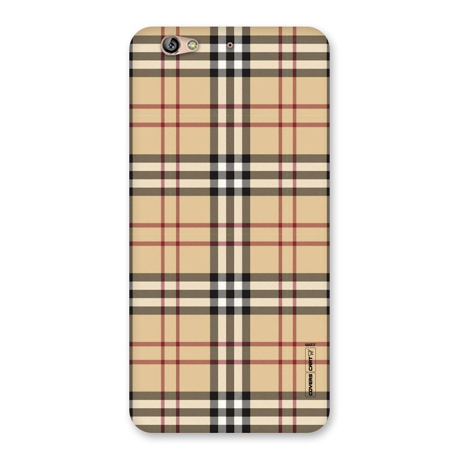 Beige Check Back Case for Gionee S6