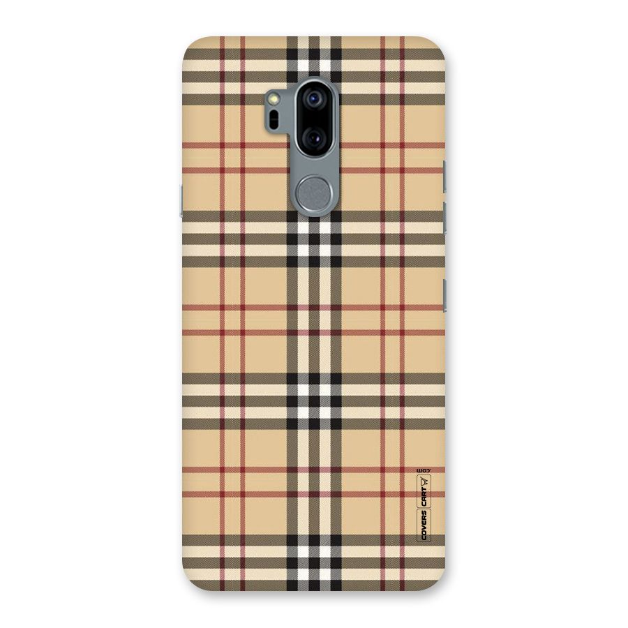 Beige Check Back Case for LG G7