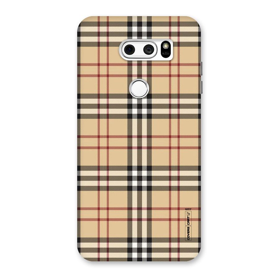 Beige Check Back Case for LG V30
