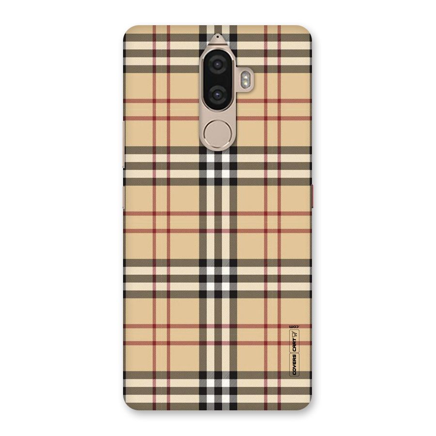 Beige Check Back Case for Lenovo K8 Note