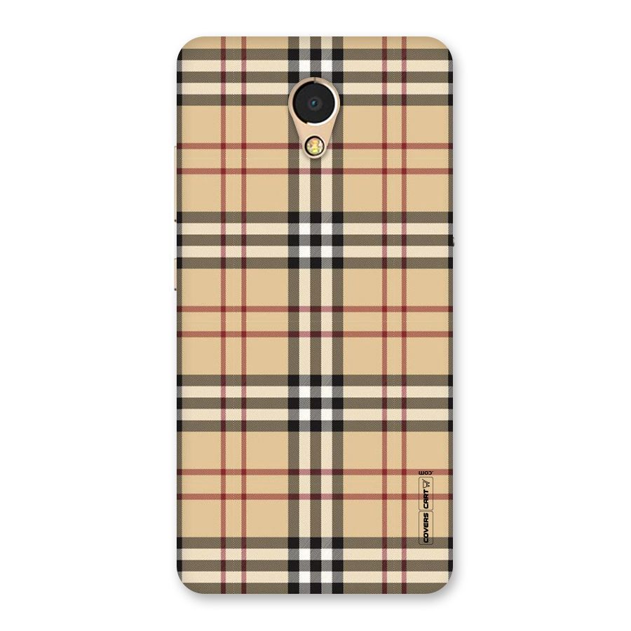 Beige Check Back Case for Lenovo P2