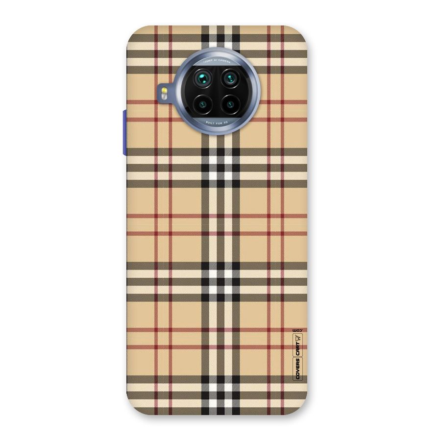 Beige Check Back Case for Mi 10i