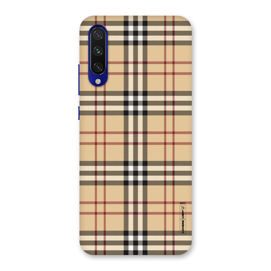 Beige Check Back Case for Mi A3