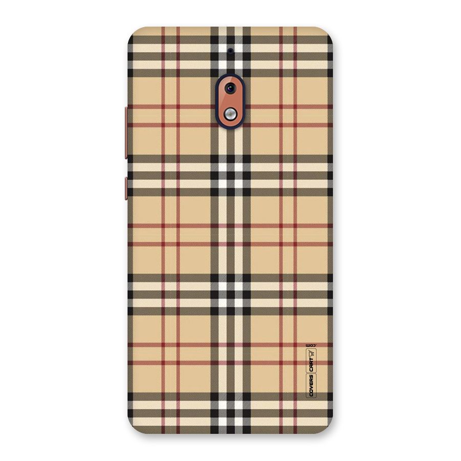 Beige Check Back Case for Nokia 2.1